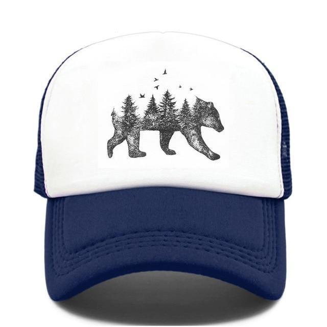 Casquette ours de la forêt  marine