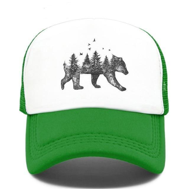 Casquette ours de la forêt verte