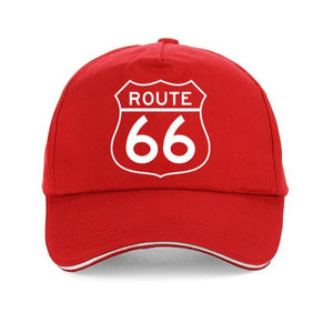 Casquette Route 66 Rouge