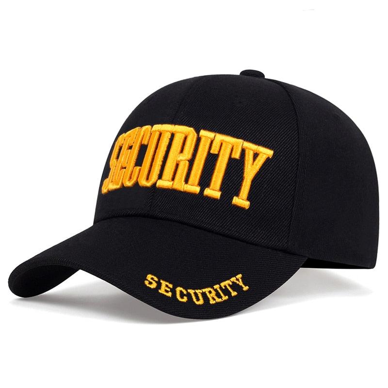 Casquette SECURITY Noir & jaune