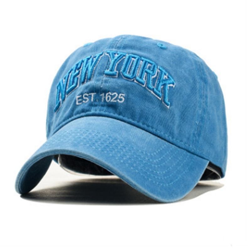 casquette New York - bleu clair délavée