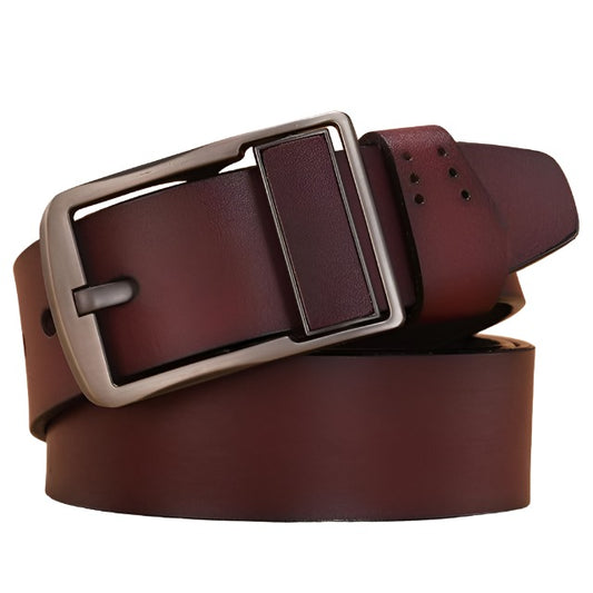 Ceinture cuir grande taille marron