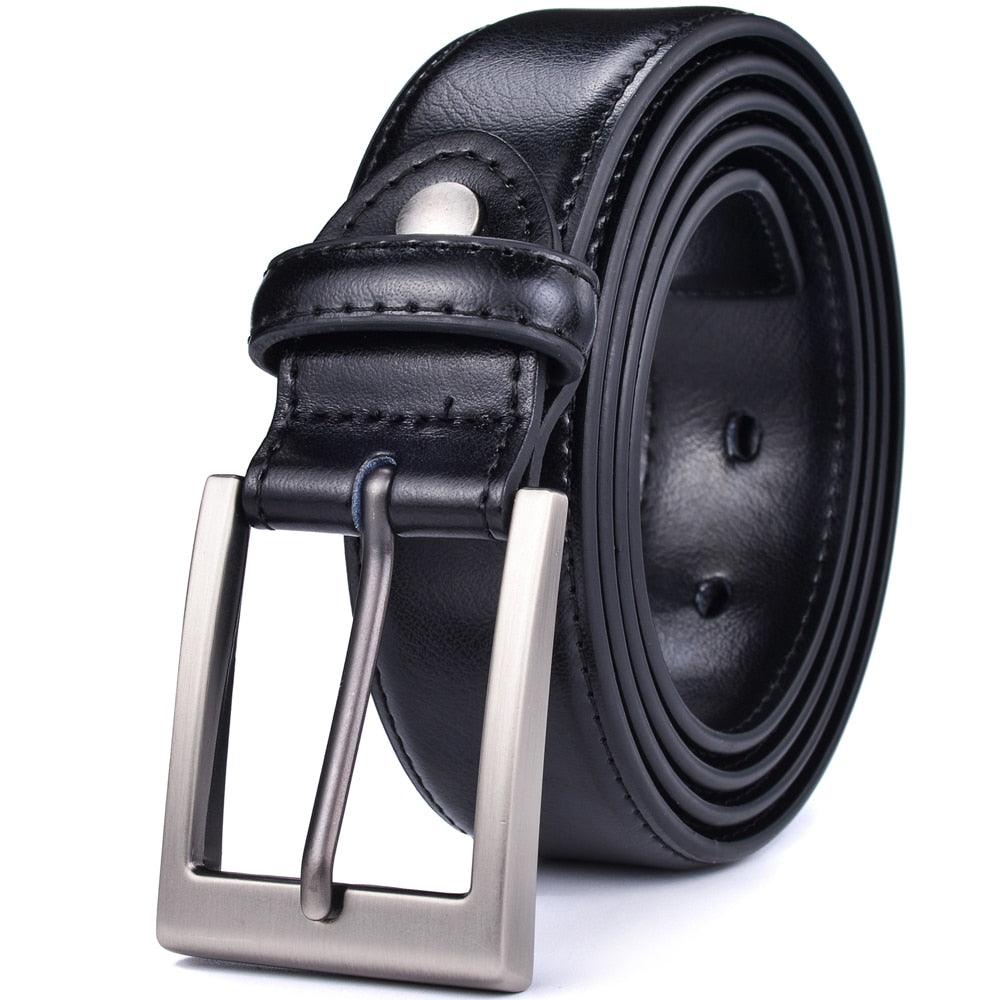 Ceinture cuir homme Business boucle noire