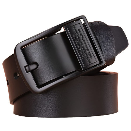 Ceinture de luxe en cuir véritable MB noire