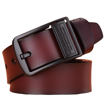 Ceinture de luxe en cuir véritable  MB Café