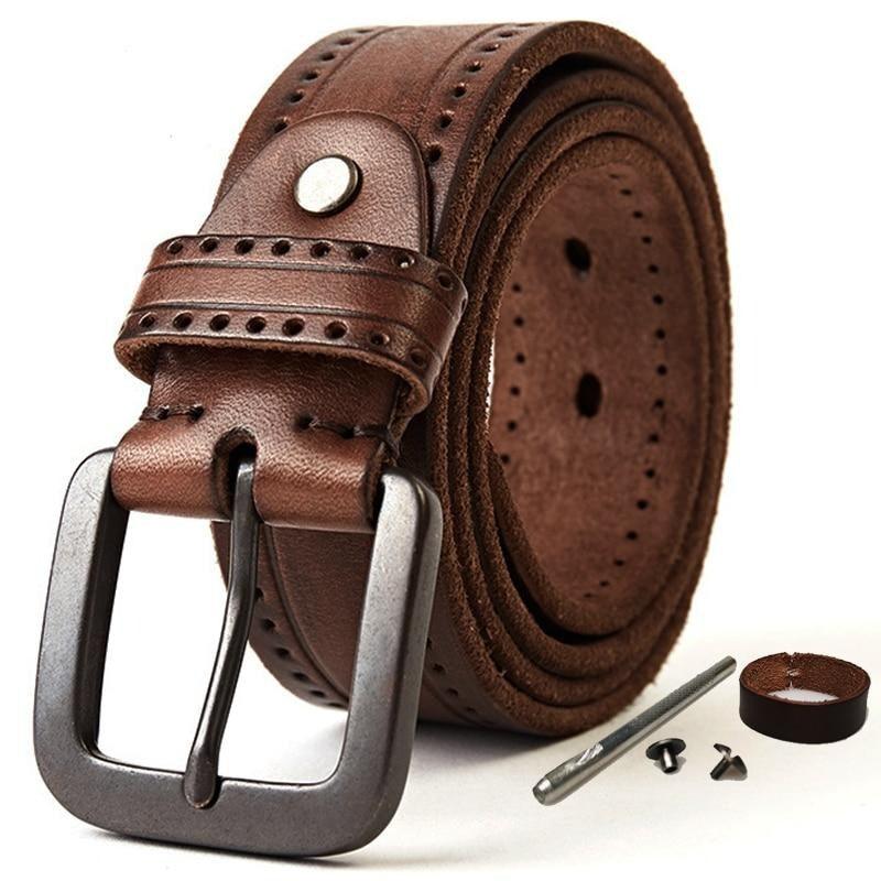 Ceinture en cuir naturel pour Homme de taille