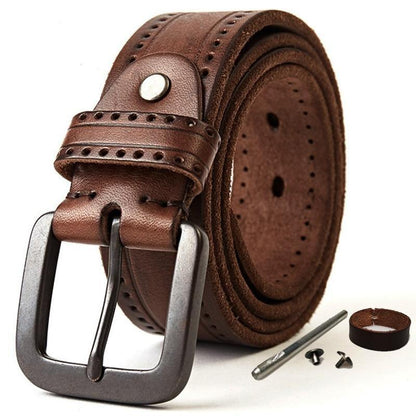 Ceinture en cuir naturel pour Homme de taille