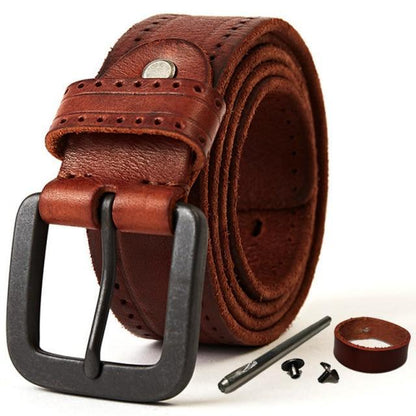 Ceinture en cuir naturel pour Homme de taille