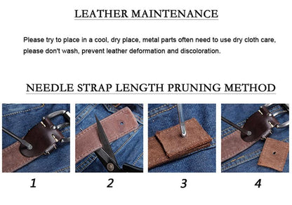 Ceinture en cuir naturel pour Homme de taille