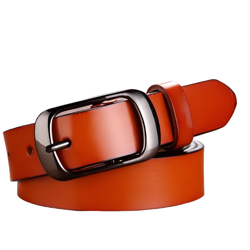 Ceinture en cuir véritable marron