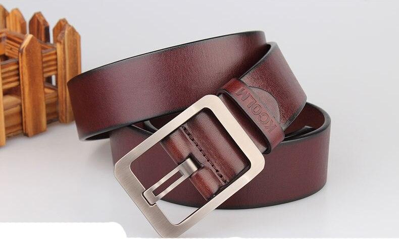 Ceinture 100% cuir véritable de 105 à 150 cm marron / bois