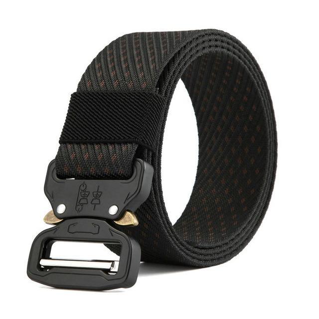 Ceinture tactique militaire en Nylon noire 2