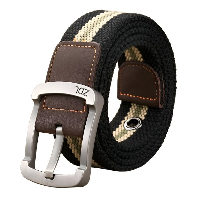 Ceinture Tactique Haute Résistance Noir Bande kaki