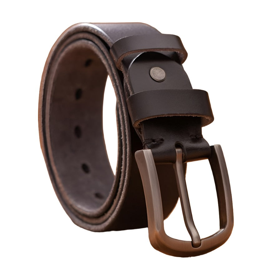 Ceinture vintage en cuir - noir
