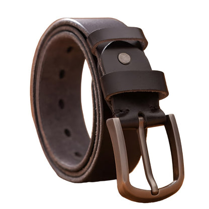 Ceinture vintage en cuir - noir