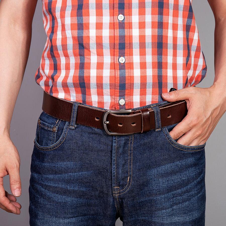 Ceinture vintage en cuir - porté