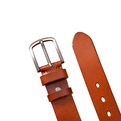 Ceinture vintage en cuir - a plat