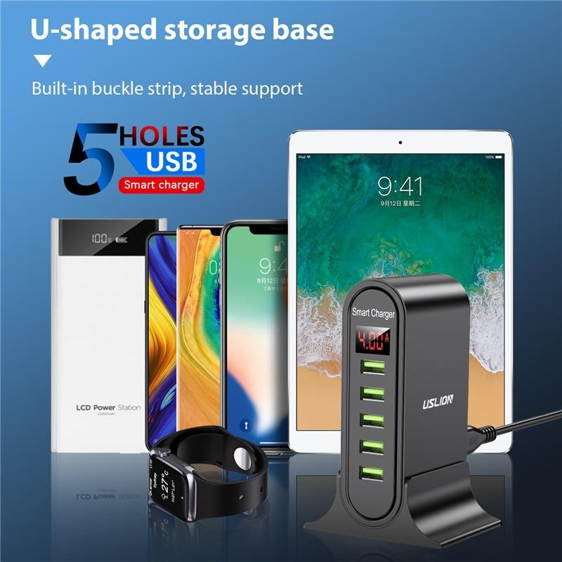 Chargeur USB 5 ports avec afficheur LCD