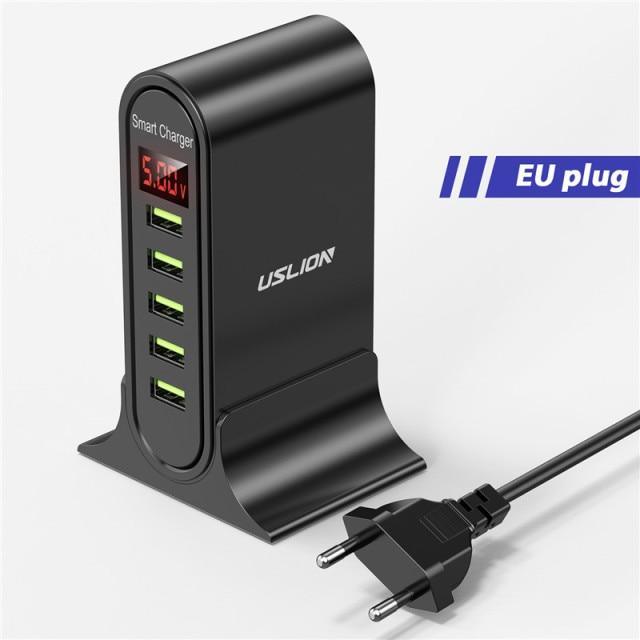 Chargeur USB 5 ports avec afficheur LCD