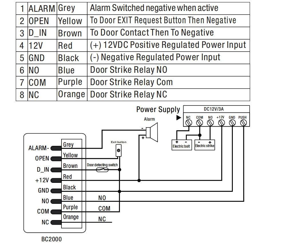 Clavier digicode autonome shema cablage