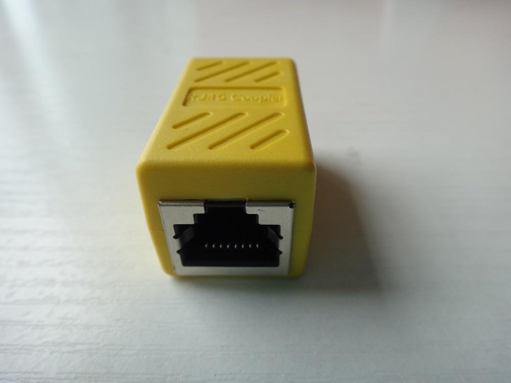 Coupleur RJ45 femelle/femelle jaune