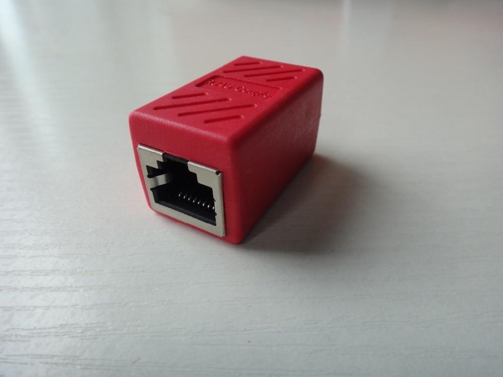 Coupleur RJ45 femelle/femelle rouge