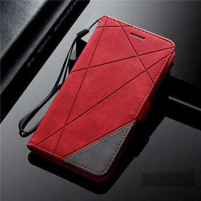 Couverture cuir pour Smartphone Samsung Galaxy A5 A6 A7 A8 J3 J5 J7 S10 S20 Note 9 10