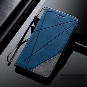 Couverture cuir pour Smartphone Samsung Galaxy A5 A6 A7 A8 J3 J5 J7 S10 S20 Note 9 10