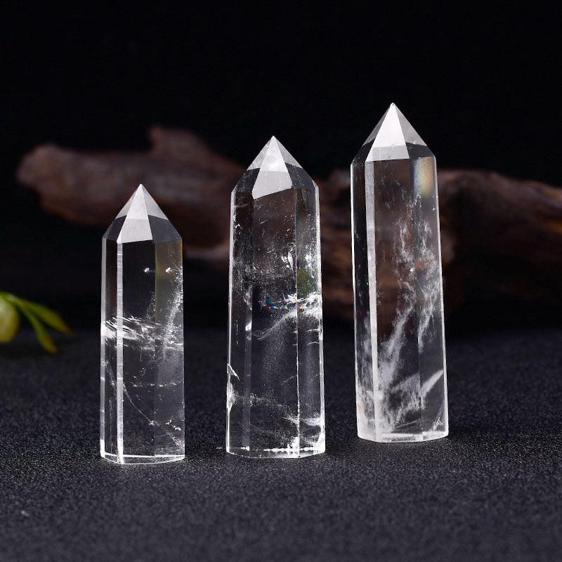 Cristal de quartz hexagonale 3 tailles