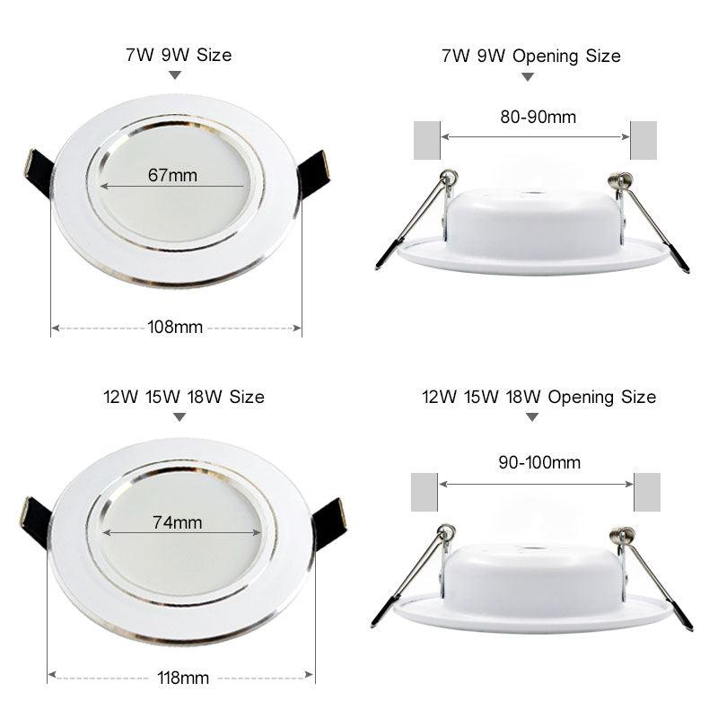 Downlight - dimensions