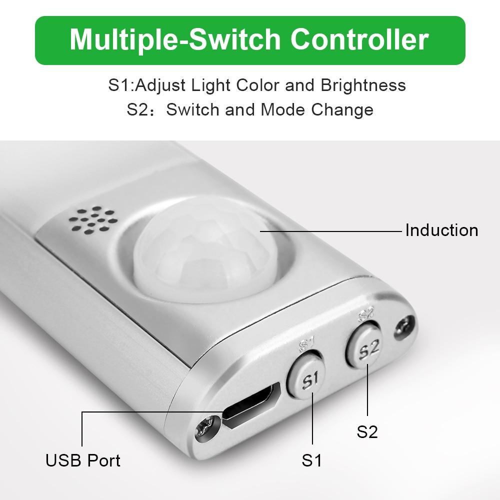 Lampe à 160 LEDs Rechargeable via câble USB avec détection de mouvement