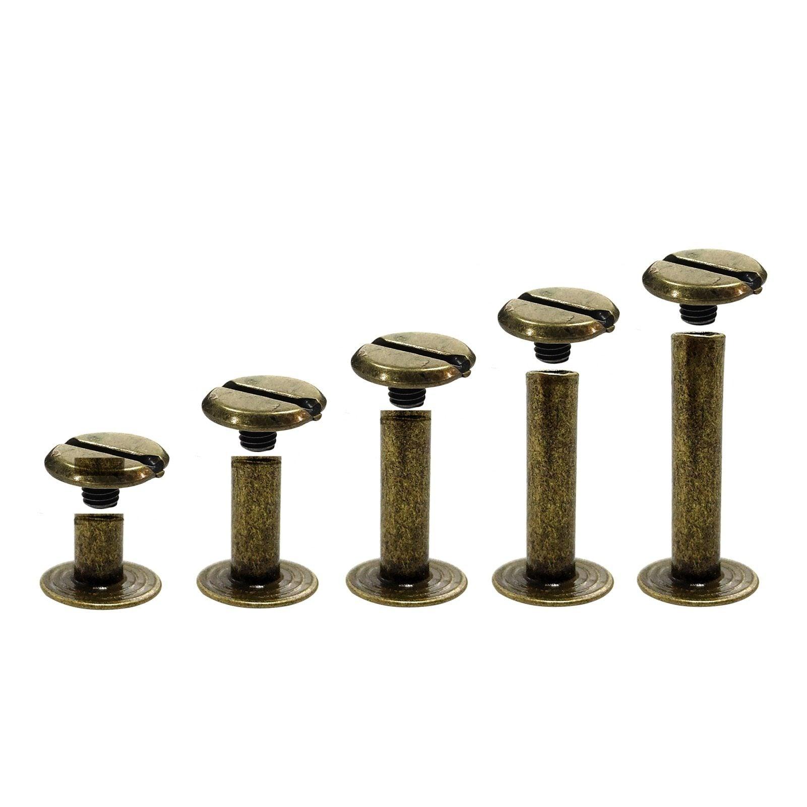 Rivets à visser style "Chicago" Cuivre