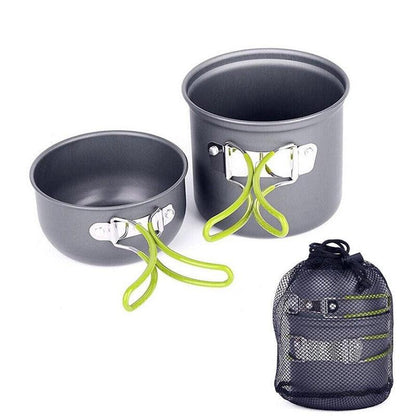 Lot de 2 pots pour le camping, la randonnée, le trekking