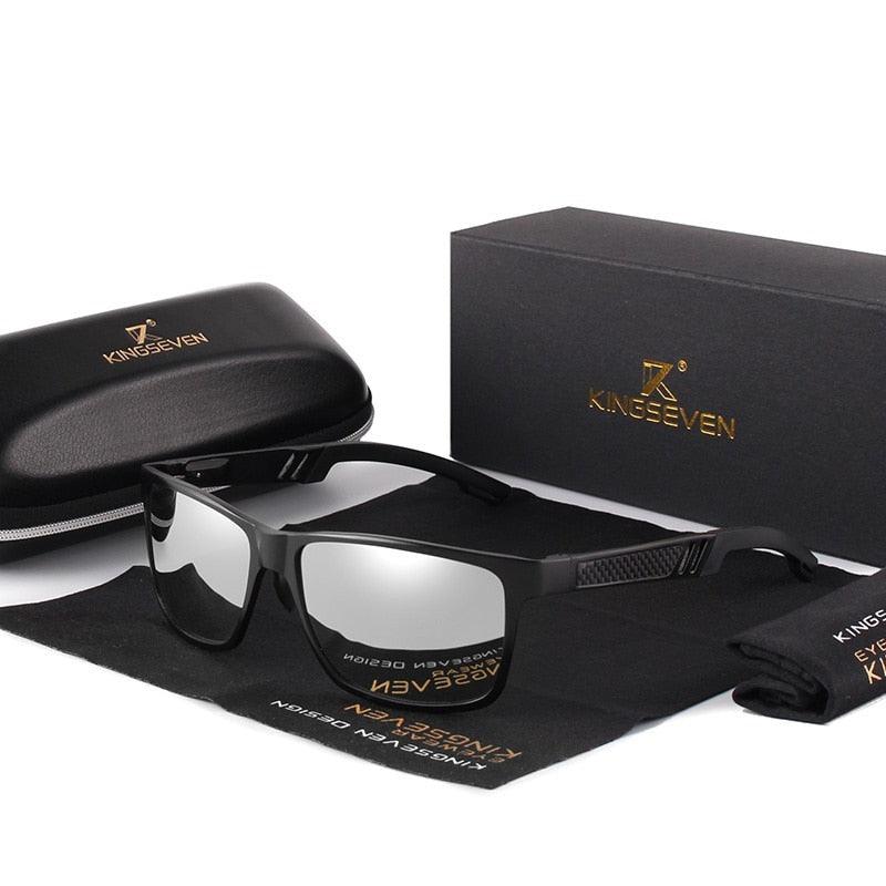 Lunettes de soleil polarisées UV400 noir & argent