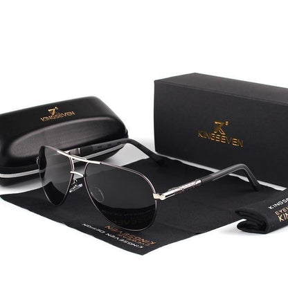 Lunettes de soleil Vintage polarisées Gris  Noir