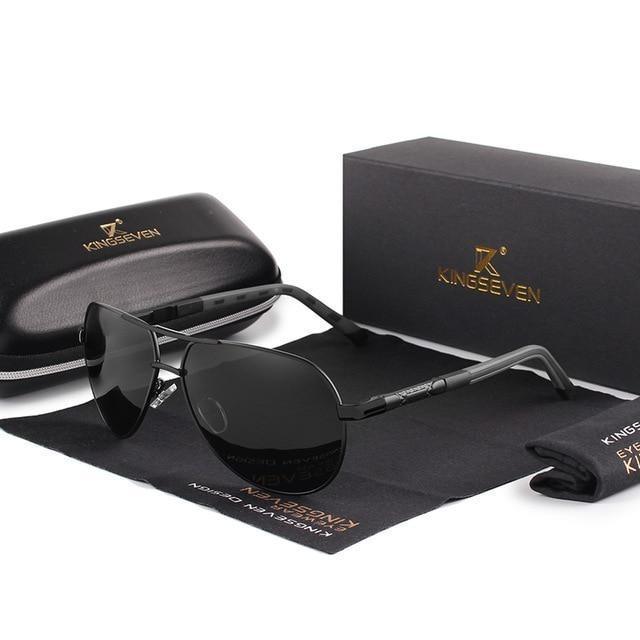 Lunettes de soleil Vintage polarisées Noir Gris