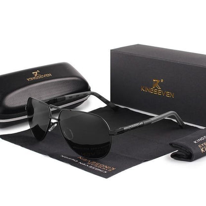Lunettes de soleil Vintage polarisées Noir Gris
