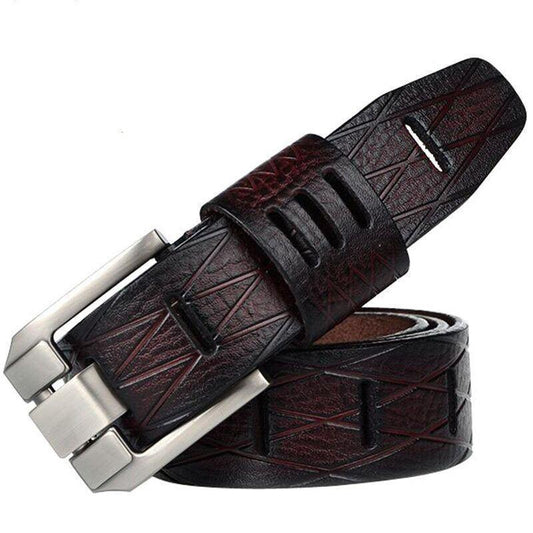 Luxueuse Ceinture en cuir véritable café 2