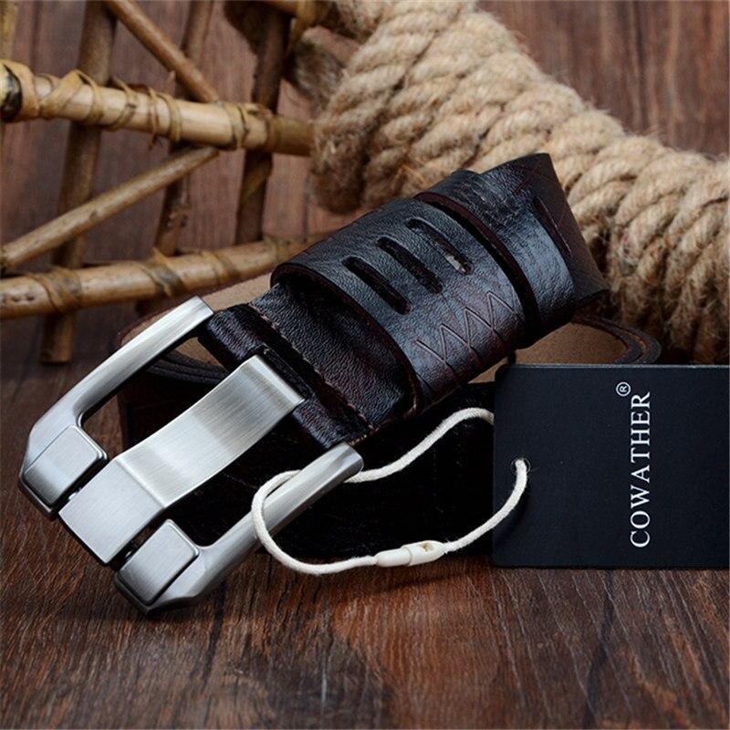 Luxueuse Ceinture en cuir véritable noir 2