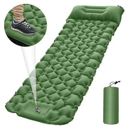 Matelas gonflable portable vert