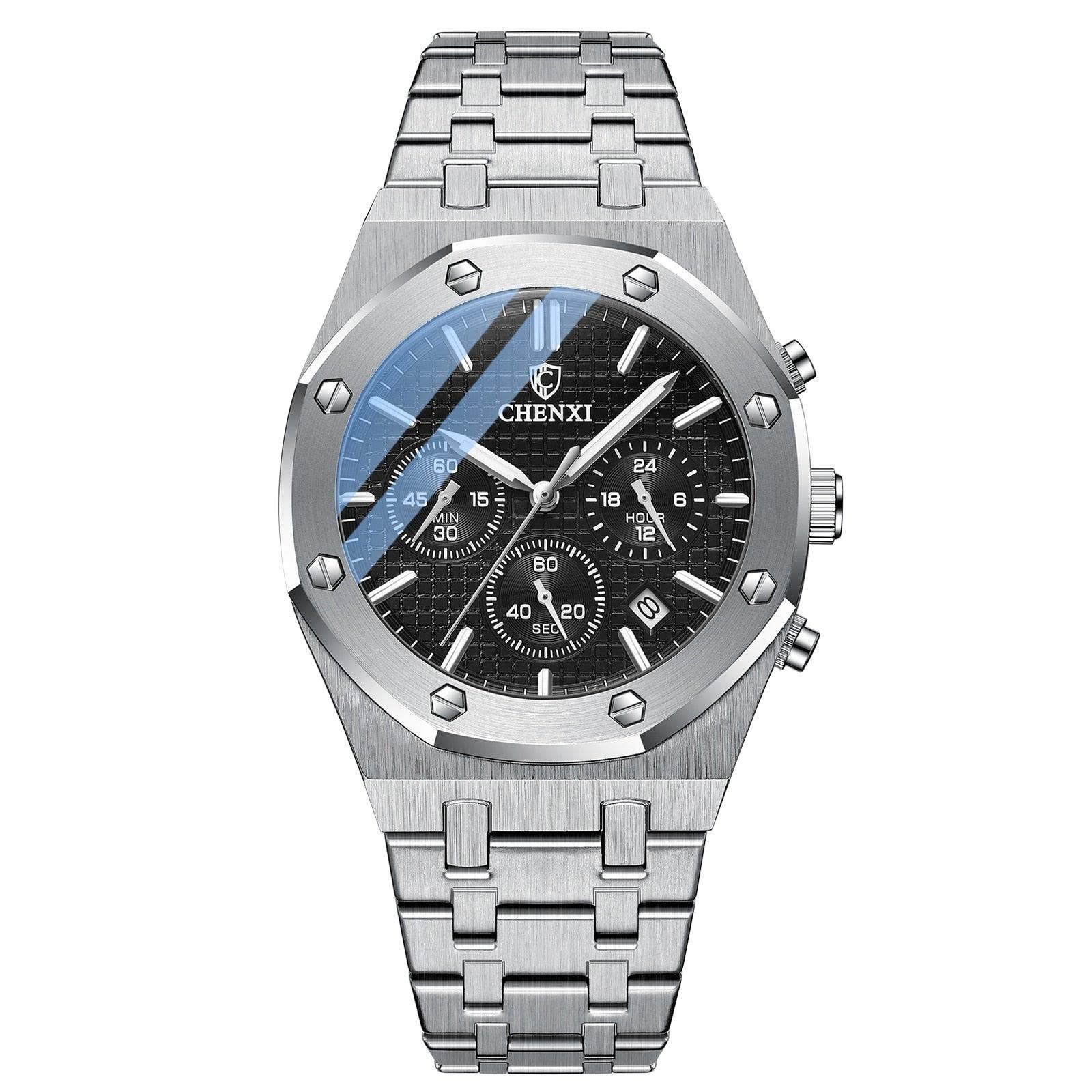 Montre Business argent & noir