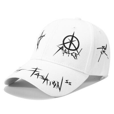 Casquette Baseball Graffitti Fashion blanche profil