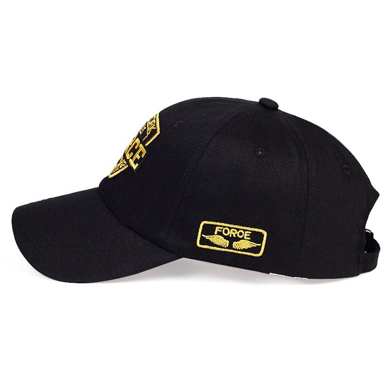 Nouvelle Casquette Force Noire profil gauche 90