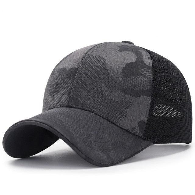 Nouvelle casquette tactique grise maille noir