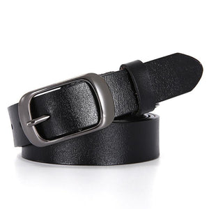 Nouvelle ceinture de luxe en cuir véritable noir