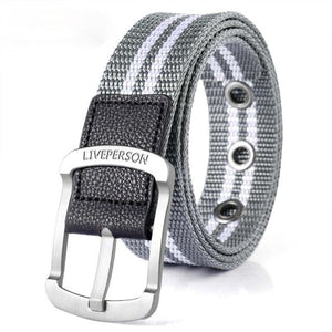 Nouvelle ceinture nylon bande grise à boucle ardillon