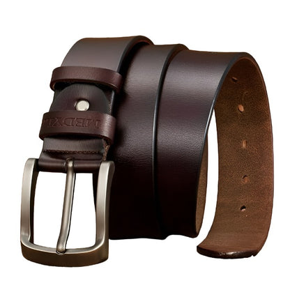 ceinture café pour homme en véritable cuir italien 2