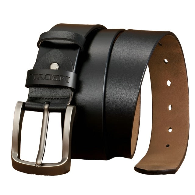 ceinture noir pour homme en véritable cuir italien