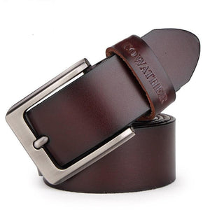 Nouvelle ceinture vintage en cuir de luxe café 1