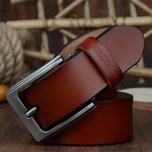 Nouvelle ceinture vintage en cuir de luxe marron